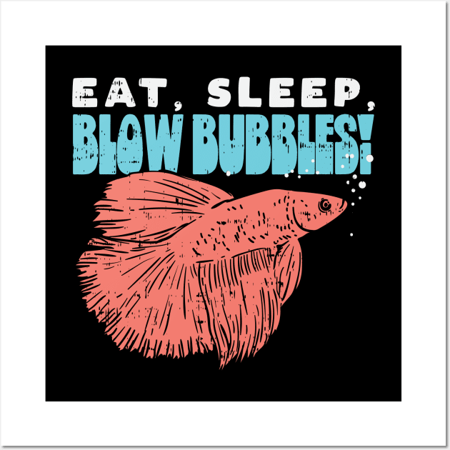 Siamese Fighting Betta Fish Splendens Gift Idea Wall Art by Dolde08